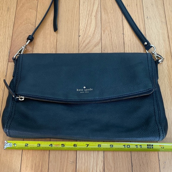 Kate Spade Black Soft Leather Adjustable Strap Crossbody Shoulder Handbag - Picture 13 of 16